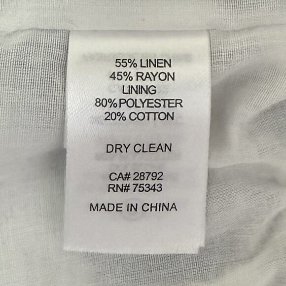 House of Harlow 1960 Crop Top Women's L Linen Blend Artsy Abstract Shirt - Picture 5 of 9